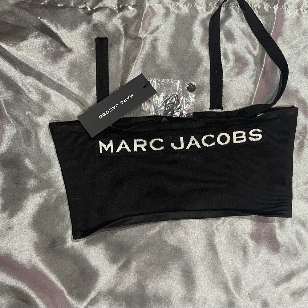 MARC JACOBS Bandeau Logo Crop Top